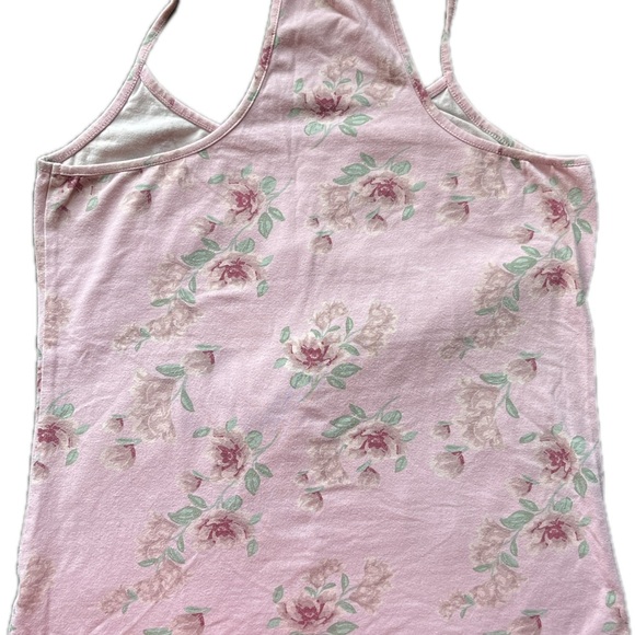 BLUENOTES PINK FLOWER TANK TOP RACER BACK - Picture 2 of 2